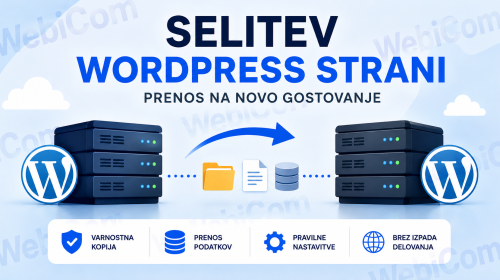 selitev wordpress strani