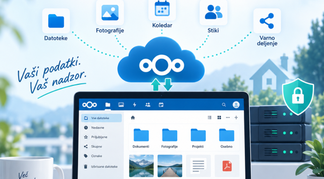 Nextcloud zasebni oblak na spletnem gostovanju