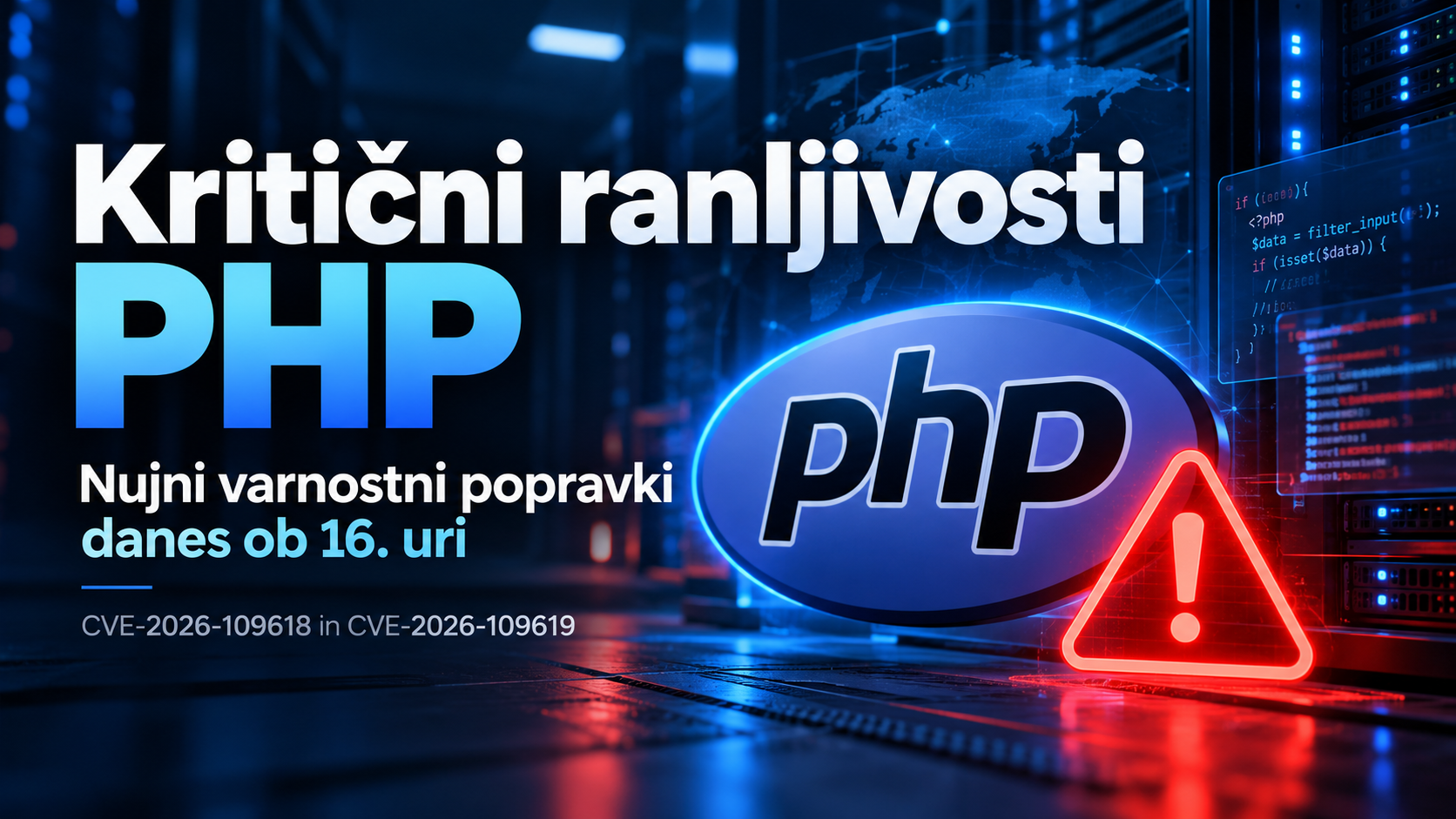 Kritični ranljivosti PHP, varnostno opozorilo in nujni popravki